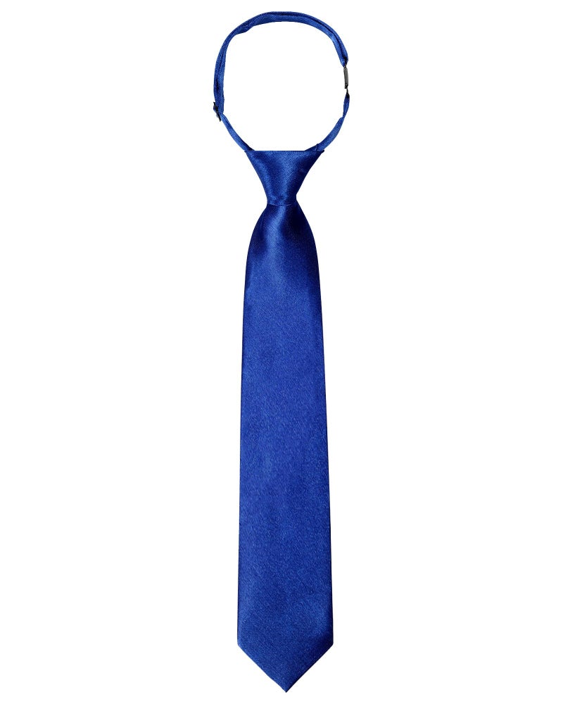 Kajeer Ties for Kids Boys Necktie Adjustable - Woven Little Boys Pre-tied for Kids Formal Wedding Graduation School Uniforms (Blue, M (age 5 years - 12) - Image 1